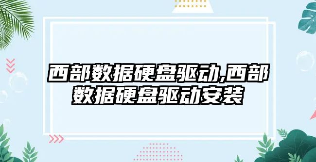 西部數據硬盤驅動,西部數據硬盤驅動安裝