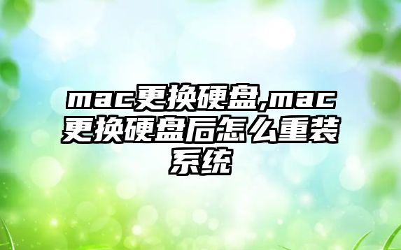 mac更換硬盤,mac更換硬盤后怎么重裝系統