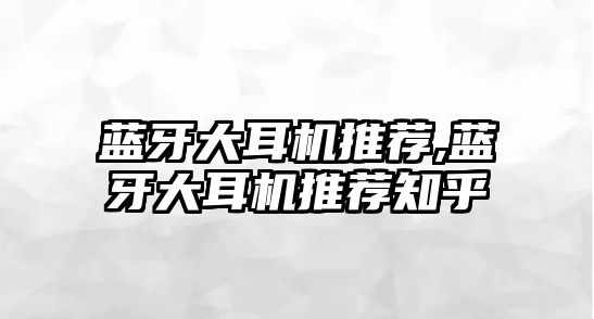 藍牙大耳機推薦,藍牙大耳機推薦知乎