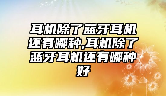 耳機除了藍牙耳機還有哪種,耳機除了藍牙耳機還有哪種好