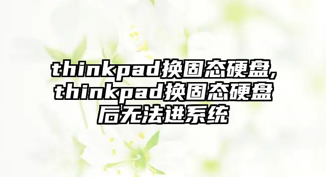 thinkpad換固態硬盤,thinkpad換固態硬盤后無法進系統