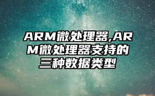 ARM微處理器,ARM微處理器支持的三種數(shù)據(jù)類(lèi)型